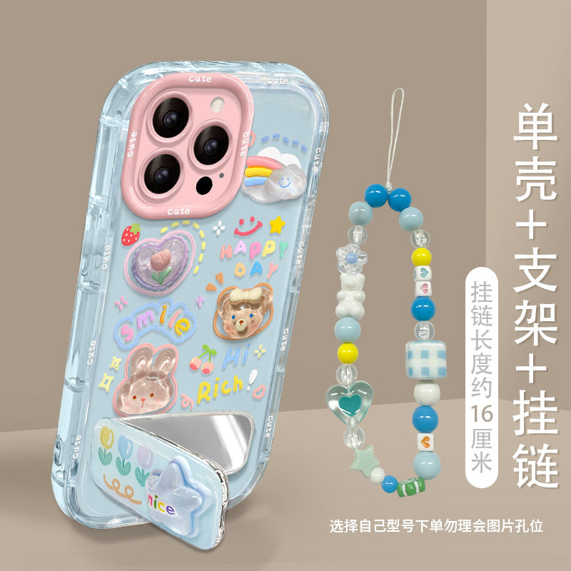 Cloud Doll Bracelet Compatible with Apple 16e Phone Case 13 Pro Max Cute Girls 15 Jelly 14 Stand 12