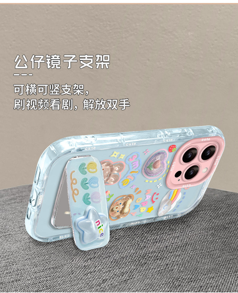 Cloud Doll Bracelet Compatible with Apple 16e Phone Case 13 Pro Max Cute Girls 15 Jelly 14 Stand 12