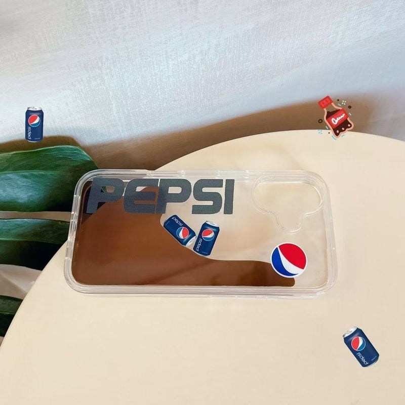 Creative Flowing Sand Pepsi Cola Suitable for Apple 16 ProMax Phone Case 15 Floating Slide 14 Large Hole Protective Cover