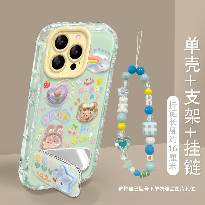Cloud Doll Bracelet Compatible with Apple 16e Phone Case 13 Pro Max Cute Girls 15 Jelly 14 Stand 12
