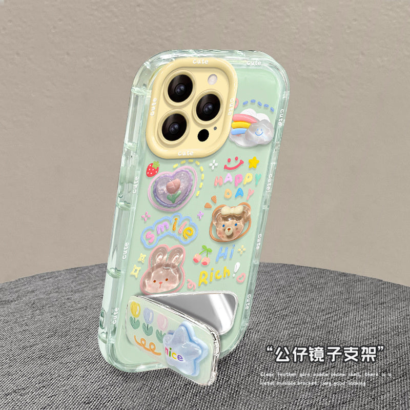 Cloud Doll Bracelet Compatible with Apple 16e Phone Case 13 Pro Max Cute Girls 15 Jelly 14 Stand 12
