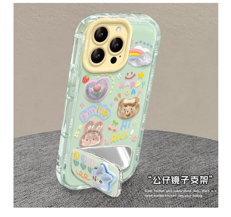 Cloud Doll Bracelet Compatible with Apple 16e Phone Case 13 Pro Max Cute Girls 15 Jelly 14 Stand 12